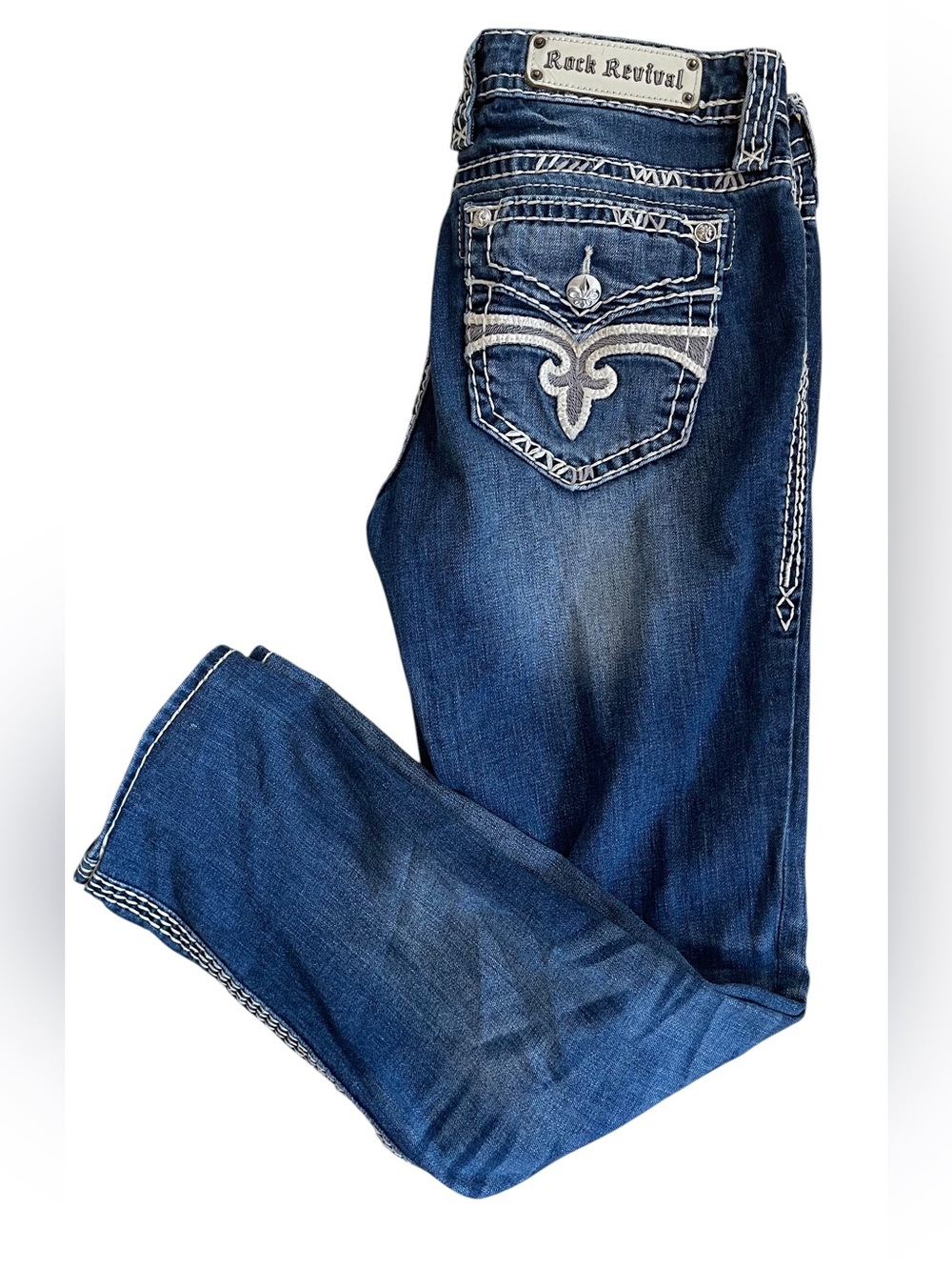 ❤️ Rock Revival FELICIA Skinny Jeans Size 32, 29” Inseam